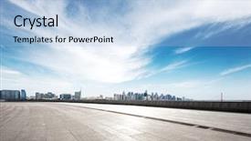  Presentation with blue marble - Presentation design having  background and a  colored foreground