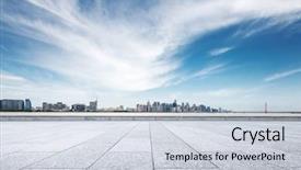  Presentation with blue marble - PPT theme featuring  background and a  colored foreground