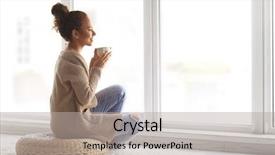  Presentation with african american girl power business - PPT theme having casa - beautiful african american girl drinking background and a light gray colored foreground