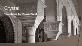  Presentation with patterns - Colorful presentation theme enhanced with casa-de-pilatos-beautiful-patterns backdrop and a dark gray colored foreground