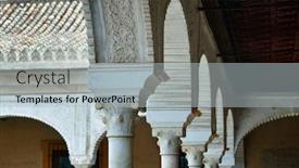  Presentation with patterns - Cool new theme with casa-de-pilatos-courtyard backdrop and a light gray colored foreground
