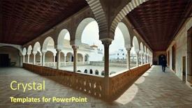  Presentation with patterns - Beautiful presentation featuring casa-de-pilatos-courtyard backdrop and a tawny brown colored foreground
