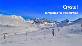  Presentation with resort - Slides having casa resort in grandvalira sector background and a cobalt blue colored foreground