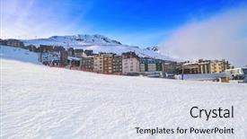  Presentation with dance em casa - PPT layouts featuring casa resort in grandvalira sector background and a sky blue colored foreground