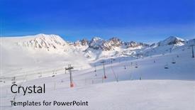  Presentation with resort - Presentation theme enhanced with casa resort in grandvalira sector background and a light gray colored foreground