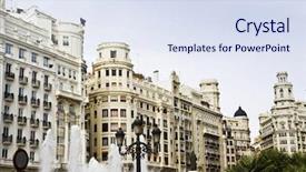  Presentation with rich - PPT theme with casais - rich city background and a sky blue colored foreground