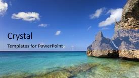  Presentation with clear water - Audience pleasing presentation consisting of casais - rocks and clear turquoise water backdrop and a  colored foreground