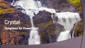  Presentation with tourism - Slides featuring cascade falls with a roar background and a tawny brown colored foreground