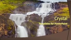  Presentation with roar twenties - Amazing slide set having cascade falls with a roar backdrop and a tawny brown colored foreground