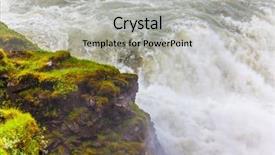  Presentation with iceland - Beautiful PPT layouts featuring cascade waterfall gullfoss in iceland backdrop and a light gray colored foreground