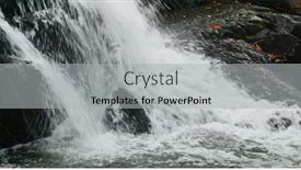  Presentation with tropical forest - PPT theme consisting of cascade-waterfall-river-in-tropical background and a light gray colored foreground