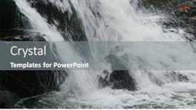  Presentation with tropical forest - Audience pleasing presentation consisting of cascade-waterfall-river-in-tropical backdrop and a gray colored foreground