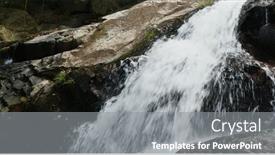  Presentation with tropical forest - Audience pleasing slides consisting of cascade-waterfall-river-in-tropical backdrop and a gray colored foreground