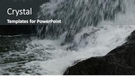  Presentation with tropical forest - Slides with cascade-waterfall-river-in-tropical background and a dark gray colored foreground