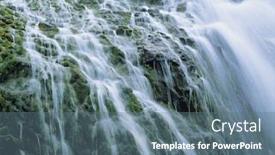  Presentation with waterfall - Colorful PPT layouts enhanced with cascade waterfall backdrop and a ocean colored foreground