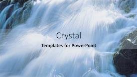 Presentation with waterfall - Colorful PPT theme enhanced with cascade waterfall backdrop and a light blue colored foreground