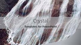  Presentation with waterfall - Colorful slides enhanced with cascade-waterfall backdrop and a light gray colored foreground