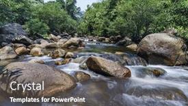  Presentation with waterfalls - Cool new presentation theme with cascade waterfalls stony creek backdrop and a gray colored foreground