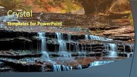  Presentation with utah - Amazing presentation design having cascades-and-terraces-along backdrop and a tawny brown colored foreground