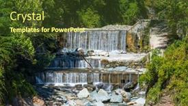  Presentation with river flowing - Slide deck consisting of cascades-of-river-livo background and a tawny brown colored foreground