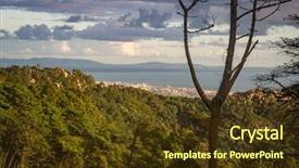  Presentation with atlantic - Amazing presentation theme having ocean view from the forest backdrop and a  colored foreground