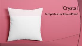  Presentation with blank - Presentation theme enhanced with case - blank soft pillow on color background and a coral colored foreground