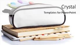  Presentation with set of sauces in white - PPT layouts featuring case - set of new stationery isolated background and a white colored foreground