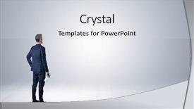  Presentation with case - PPT theme enhanced with case brief - man standing with his back background and a light gray colored foreground