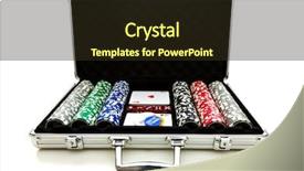  Presentation with aluminium - Beautiful slides featuring case competition - aluminium suitcase with poker set backdrop and a wine colored foreground