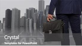  Presentation with business competition - Theme having case competition - portfolio investor businessman with briefcase background and a gray colored foreground
