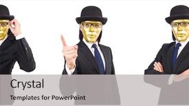  Presentation with laryngeal mask airway - Presentation with case conceptualization - man with mask isolated background and a  colored foreground