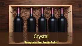  Presentation with case - PPT theme having case of red wine top background and a tawny brown colored foreground
