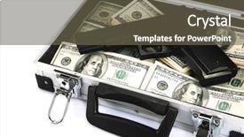  Presentation with case - Slide set featuring case with money and gun background and a  colored foreground