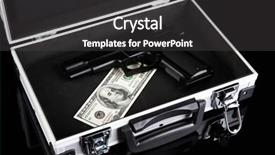  Presentation with black chalkboard vintage blackboard isolated - PPT layouts having case with money and gun background and a  colored foreground