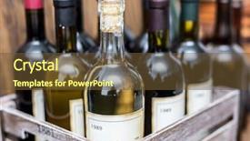  Presentation with bottling wine - PPT layouts with cases - old wine bottles background and a tawny brown colored foreground