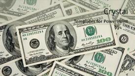  Presentation with cash - Theme enhanced with cash 100 bills background and a  colored foreground