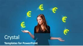  Presentation with mystery person - Beautiful presentation featuring cash control - young happy person juggle backdrop and a ocean colored foreground