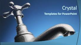  Presentation with water flow - Amazing presentation theme having cash flow - drop of water trickling backdrop and a ocean colored foreground