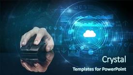  Presentation with gi fi wireless technology - Beautiful slide deck featuring cash flow - hand using wireless mouse backdrop and a ocean colored foreground