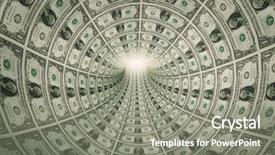  Presentation with tunnel - Audience pleasing theme consisting of cash flow - tunnel of money dollars towards backdrop and a gray colored foreground