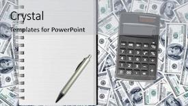  Presentation with financial - Slides with cash flow analysis - good financial caculate background and a light gray colored foreground