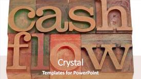  Presentation with cash - Slides consisting of cash flow words in vintage background and a coral colored foreground