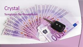  Presentation with car key - PPT theme with cash for car - car key background and a lemonade colored foreground
