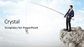  Presentation with cash - Slide deck featuring cash from a huge rock background and a sky blue colored foreground