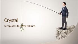  Presentation with cash - Beautiful PPT theme featuring cash from a huge rock backdrop and a  colored foreground