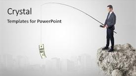  Presentation with cash - Slides having cash from a huge rock background and a  colored foreground