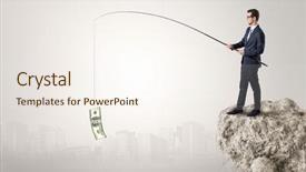  Presentation with cash - Audience pleasing theme consisting of cash from a huge rock backdrop and a  colored foreground