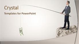  Presentation with cash - Slide deck featuring cash from a huge rock background and a sky blue colored foreground