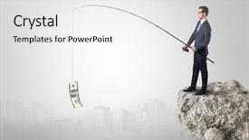  Presentation with cash - Presentation theme with cash from a huge rock background and a white colored foreground