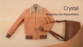  Presentation with luxury handbag - Colorful slide deck enhanced with cash handling - handbag with jacket isolated backdrop and a coral colored foreground